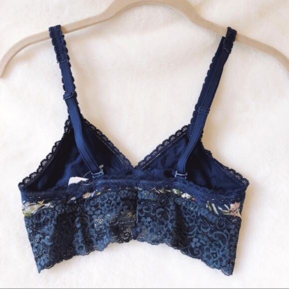 Soma Navy with Pattern Triangle Lace Bralette - Picture 5 of 7